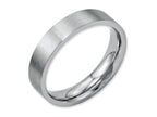 Chisel Stainless Steel Flat 5mm Brushed Wedding Band