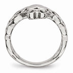 Chisel Stainless Steel Polished Claddagh Ring