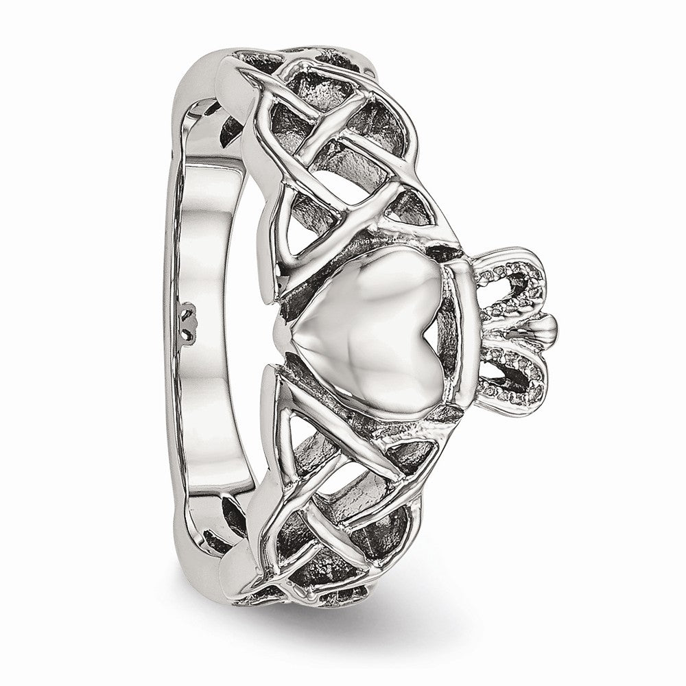 Chisel Stainless Steel Polished Claddagh Ring