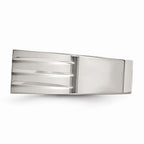 Chisel Stainless Steel Polished With CZ Ring