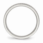 Chisel Stainless Steel Polished Textured Ring