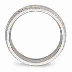 Chisel Stainless Steel Polished bright Cut Ring
