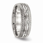 Chisel Stainless Steel Polished bright Cut Ring