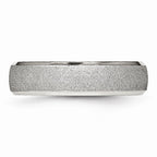 Chisel Stainless Steel Polished Laser Cut Ring