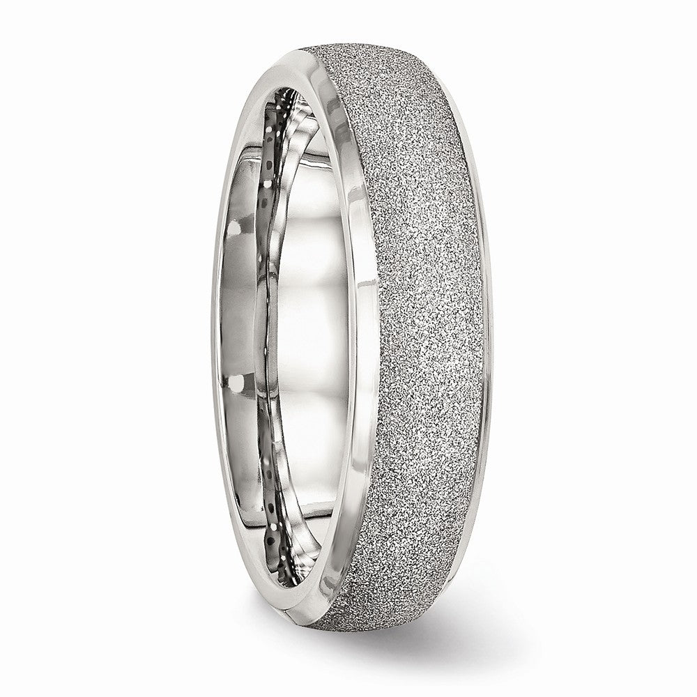 Chisel Stainless Steel Polished Laser Cut Ring