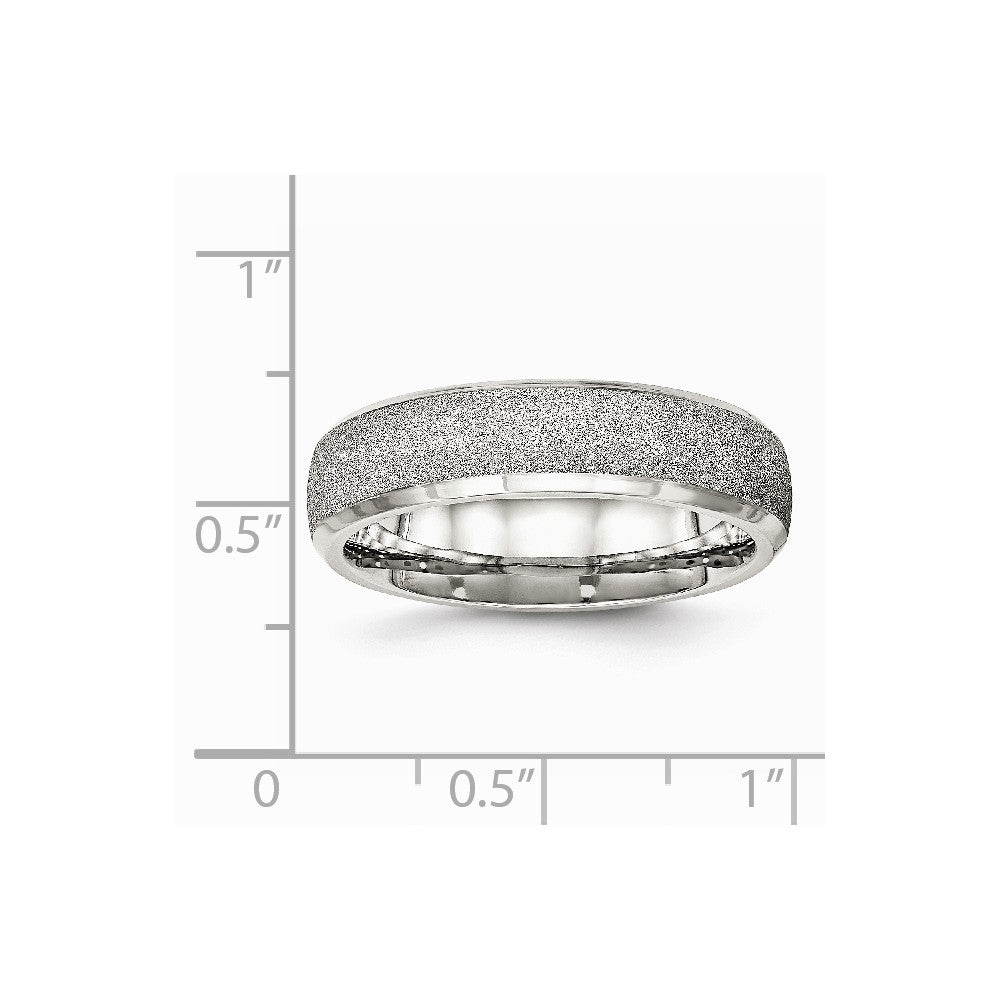 Chisel Stainless Steel Polished Laser Cut Ring