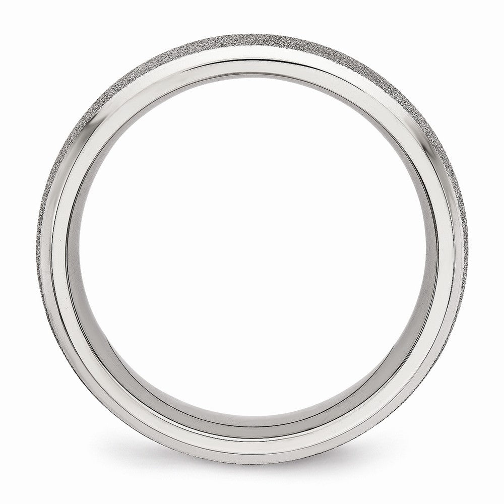 Chisel Stainless Steel Polished Laser Cut Ring
