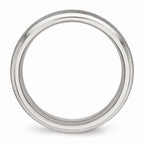 Chisel Stainless Steel Polished Laser Cut Ring