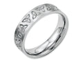 Chisel Stainless Steel Engraved Trinity Symbol Brushed 6mm Wedding Band