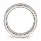 Chisel Stainless Steel Brushed And Polished Braided 7.00mm Wedding Band