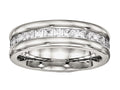 Chisel Stainless Steel Polished With CZ Ring