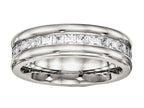 Chisel Stainless Steel Polished With CZ Ring