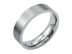Chisel Stainless Steel Flat 6mm Brushed Wedding Band