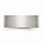 Chisel Stainless Steel Flat 8mm Brushed Wedding Band