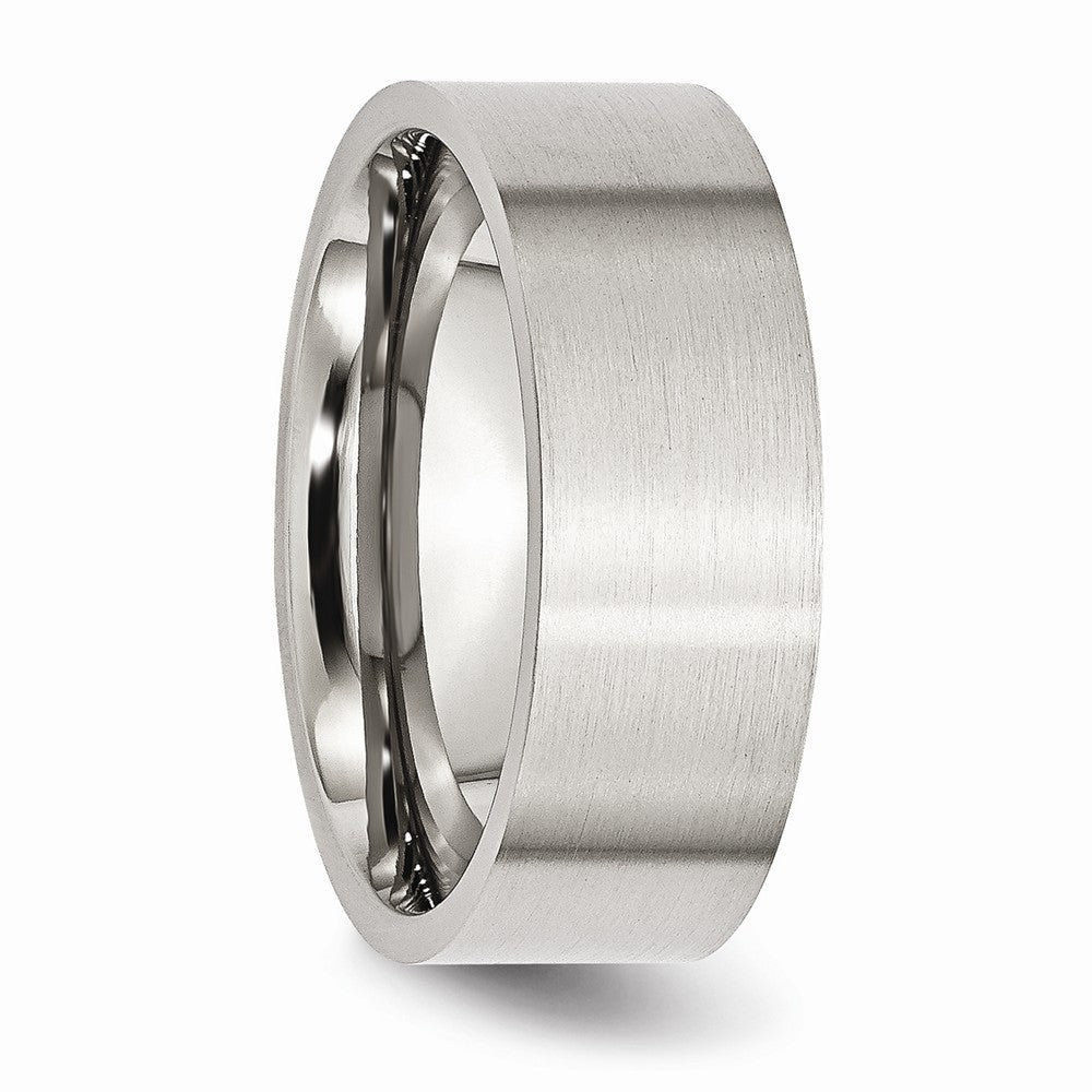 Chisel Stainless Steel Flat 8mm Brushed Wedding Band