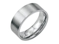 Chisel Stainless Steel Flat 8mm Brushed Wedding Band