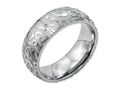 Chisel Stainless Steel Brushed and Polished Textured 8mm Wedding Band