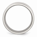 Chisel Stainless Steel Flat 8mm Polished Wedding Band