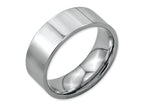 Chisel Stainless Steel Flat 8mm Polished Wedding Band