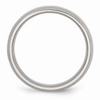 Chisel Stainless Steel Grooved 6mm Brushed And Polished Wedding Band
