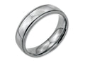 Chisel Stainless Steel Grooved And Beaded 6mm Polished Wedding Band