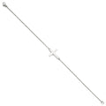 FJC Finejewelers Stainless Steel Polished Sideways Cross Anklet