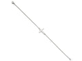 Chisel Stainless Steel Polished Sideways Cross Anklet