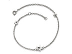 Chisel Stainless Steel Polished Stars With 1in Extension Anklet
