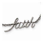 Chisel Stainless Steel Polished Faith With 1in Ext. Anklet