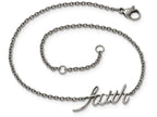 Chisel Stainless Steel Polished Faith With 1in Ext. Anklet