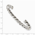 Chisel Stainless Steel Twisted Polished Cuff Bangle