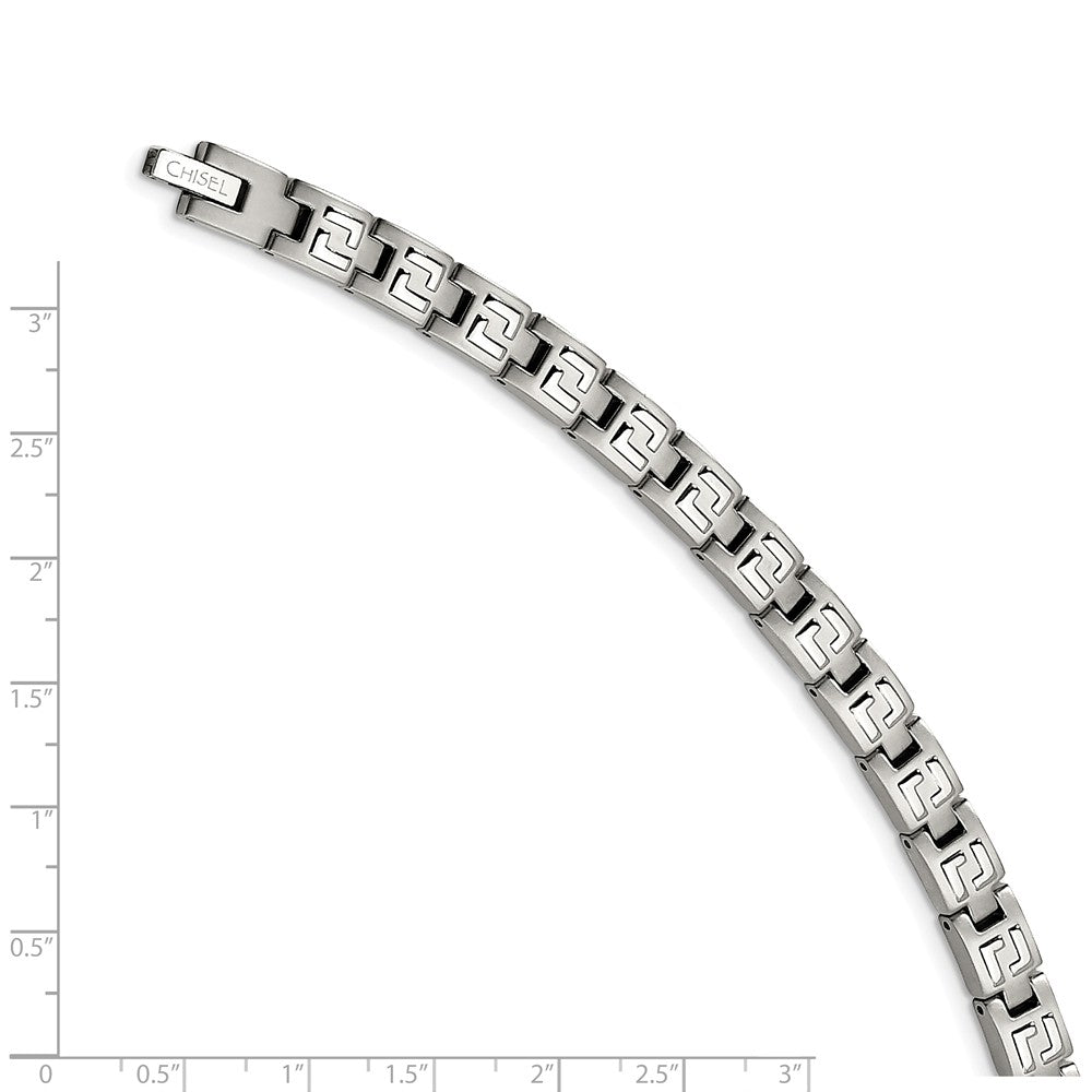 Chisel Stainless Steel Brushed and Polished Bracelet - 8.5 inches