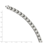 Chisel Stainless Steel Brushed and Polished Bracelet - 8.5 inches