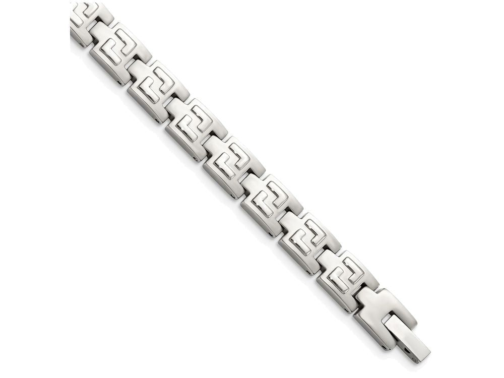 Chisel Stainless Steel Brushed and Polished Bracelet - 8.5 inches