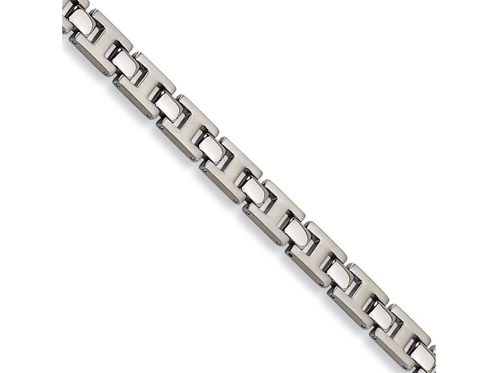 Chisel Stainless Steel Brushed and Polished Bracelet - 8.5 inches