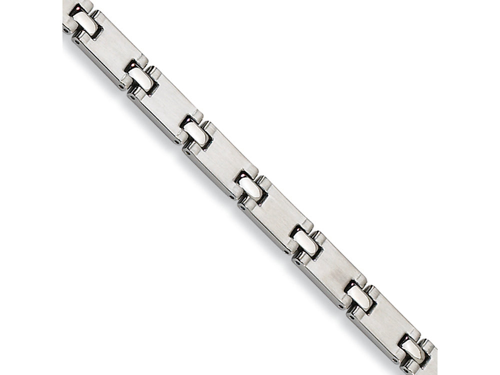 Chisel Stainless Steel Brushed and Polished Bracelet - 8.5 inches