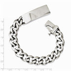 Chisel Stainless Steel Polished W/id Plate 8.5in Bracelet