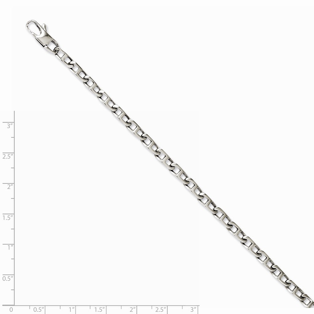Chisel Stainless Steel Polished Oval Links 7.75in Bracelet