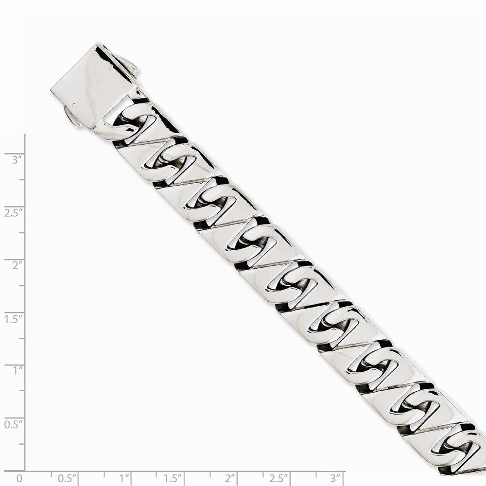 Chisel Stainless Steel Polished Fancy Link 8.5in Bracelet