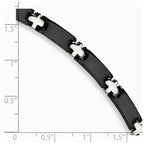 Chisel Stainless Steel Black-plated 8in Bracelet