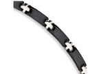 Chisel Stainless Steel Black-plated 8in Bracelet