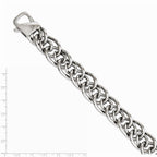 Chisel Stainless Steel Large and Small Ovals 8.25in Bracelet