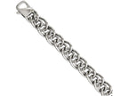 Chisel Stainless Steel Large and Small Ovals 8.25in Bracelet