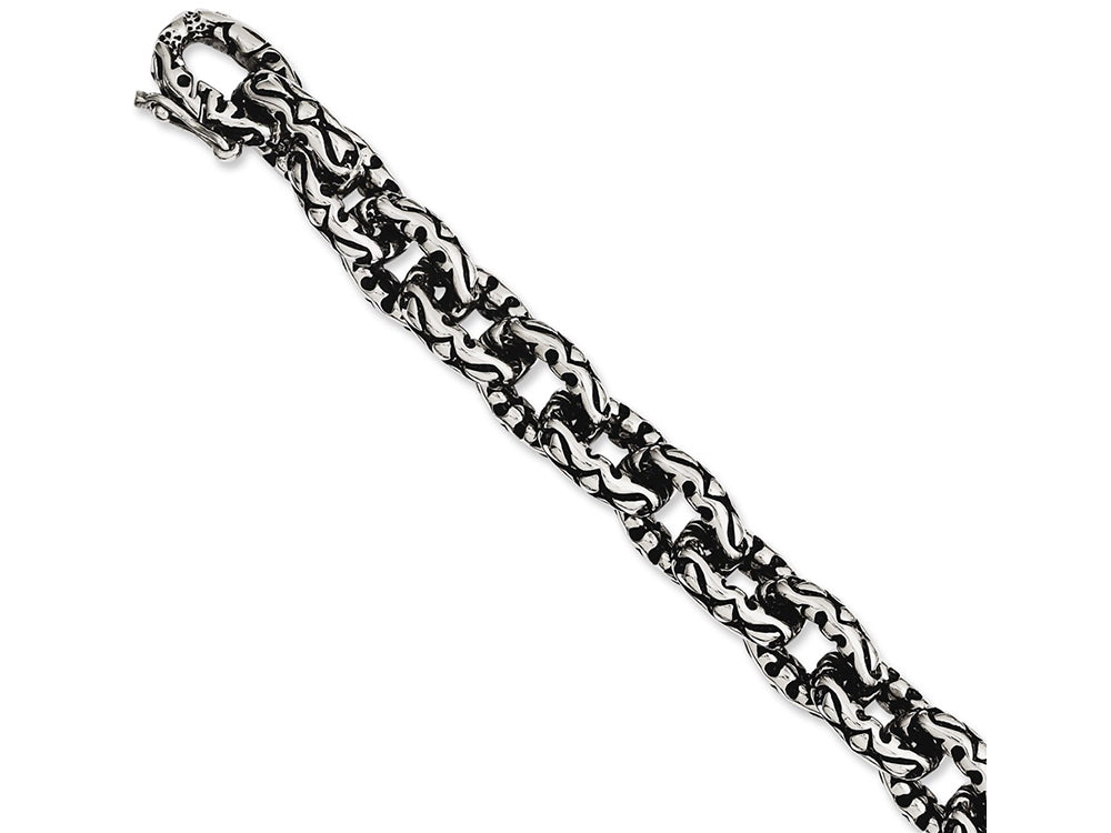 Chisel Stainless Steel Antiqued And Textured 8.25in Bracelet