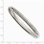Chisel Stainless Steel Textured Hollow Slip-on Bangle