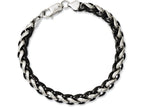 Chisel Stainless Steel Polished and Black Ip-plated 8.25in Bracelet
