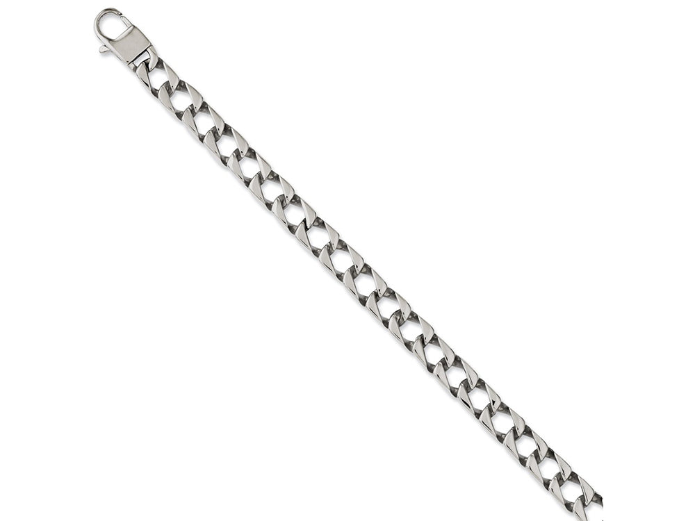 Chisel Stainless Steel Polished Square Link 8.5in Bracelet