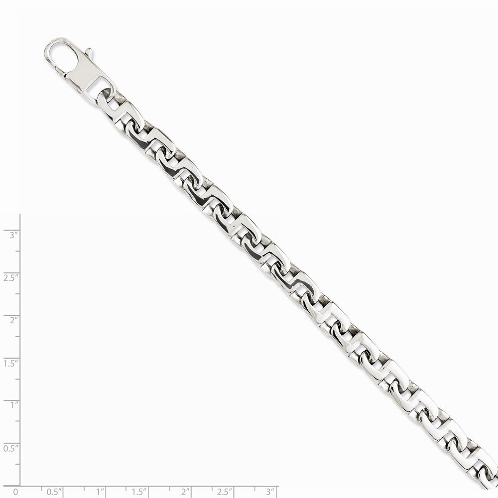 Chisel Stainless Steel Polished Fancy Squares Link Bracelet