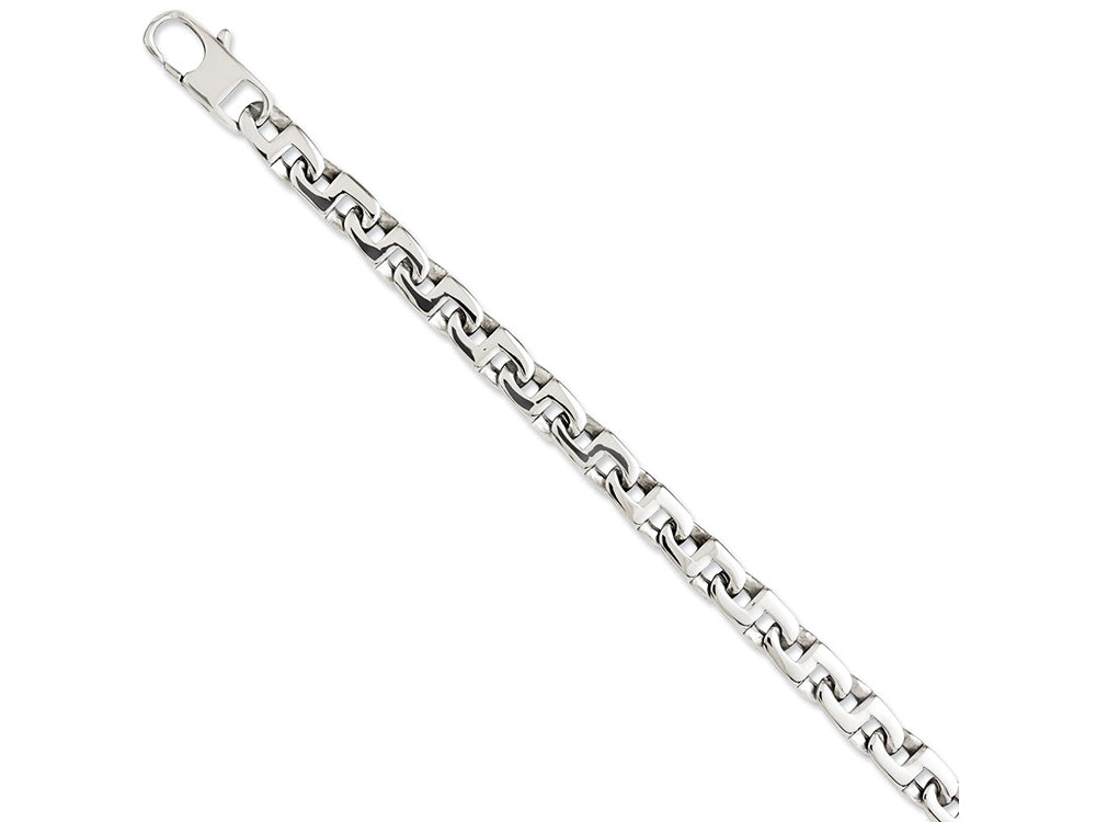 Chisel Stainless Steel Polished Fancy Squares Link Bracelet