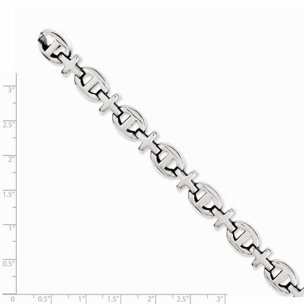 Chisel Stainless Steel Polished Fancy 8.5in Bracelet